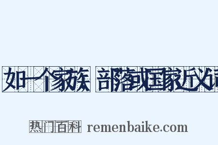 如一个家族,部落或国家近义词是什么意思的图片